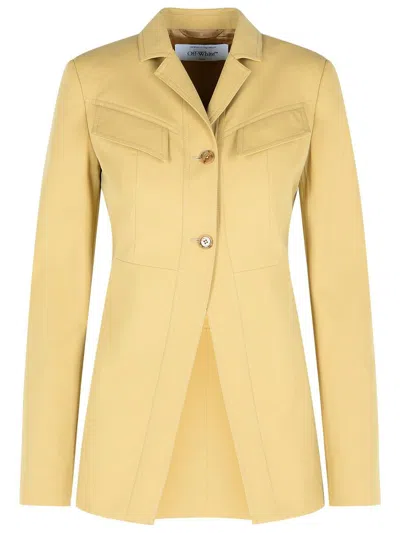 OFF-WHITE OFF-WHITE 'TOYBOX' BEIGE COTTON JACKET