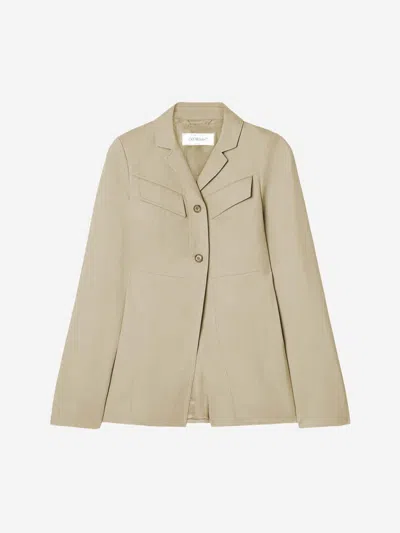 Off-white Toybox Cargo Jacket In Beige