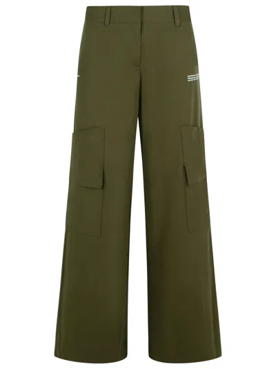 OFF-WHITE TOYBOX GREEN COTTON PANTS