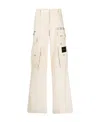 Off-white Toybox Wide-leg Cargo Trousers In White