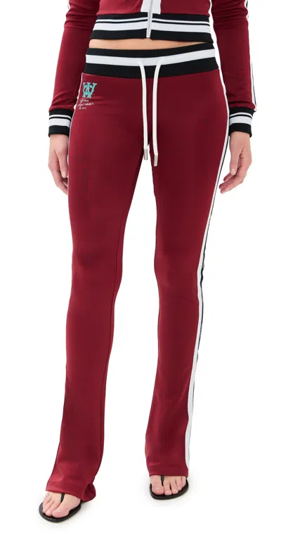 Off-white Track Serena Slim Pants Red Dahlia/blue