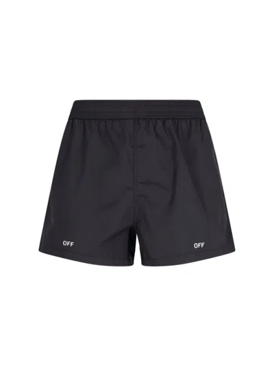 Off-white Track Shorts In Black  