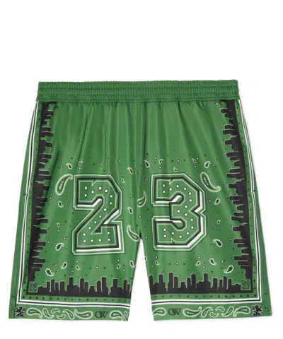 Off-white Track Shorts In Green