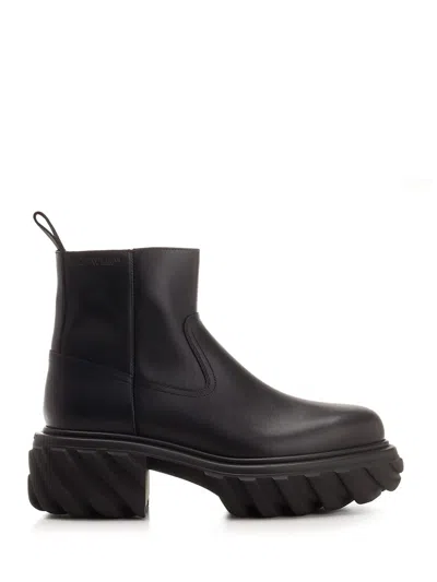 OFF-WHITE TRACTOR ANKLE BOOT