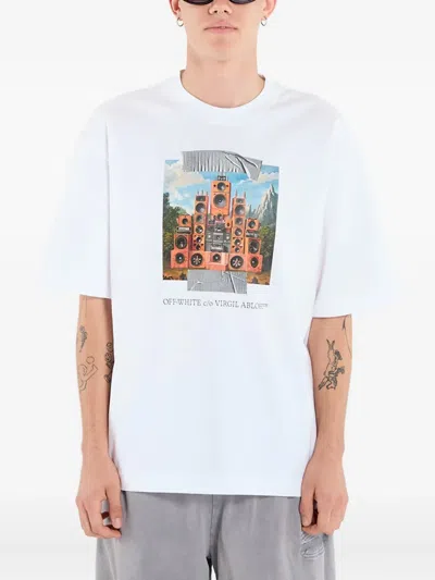 Off-white Train Off T-shirt In White
