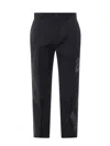 Off-white Off White Men Wool Trouser With 23 And White Patches In Black