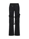Off-white Black Stretch Polyester Blend Cargo Pant In Black