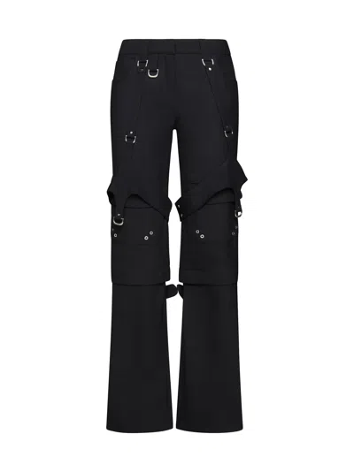 Off-white Black Stretch Polyester Blend Cargo Pant