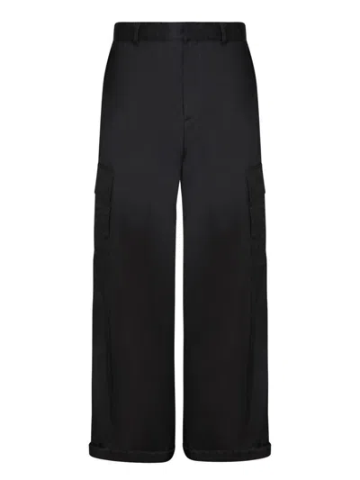 Off-white Trousers In Black