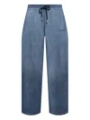 Off-white Elastic Waist Casual Pants In Blue