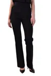 Off-white Elastic Waistband Straight Leg Trousers In Black