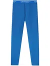Off-white Printed Performance Leggings In Blue