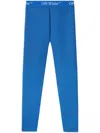 Off-white Printed Performance Leggings In Blue