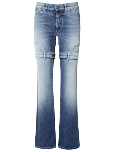 Off-white Woman Blue Cotton Jeans In Light Blue