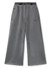 Off-white Bookish Logo-waistband Trousers In Grey