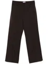 Off-white Virgin-wool Wide-leg Trousers In Mole-no Co