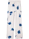 Off-white Stripe Flwr Vi Pajama Pant In White - Tr