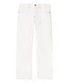 Off-white White Contrast-stitching Straight-leg Jeans In White