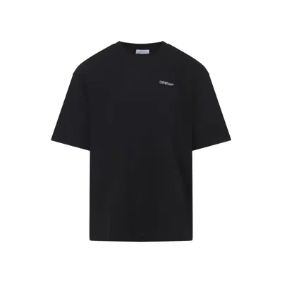 Off-white Graphic Print Short Sleeve Crew Neck T-shirt In Black