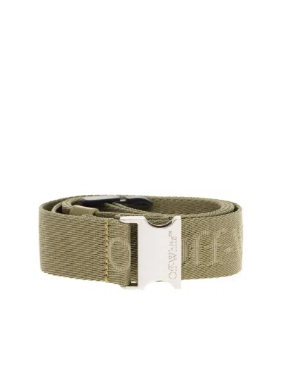 Off-white Tuc Long Logo Tape Belt In Multi