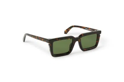 Pre-owned Off-white Tucson Square Sunglasses Tucson Havana/green (oeri113s24pla0016055-fr)