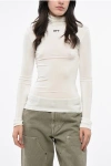 Off-white Turtleneck For Ever Sweater With Monogram Grösse 40 In White