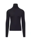 Off-white Turtleneck Sweater In Blue