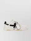 Off-white Two-tone Leather And Polyester Sneakers