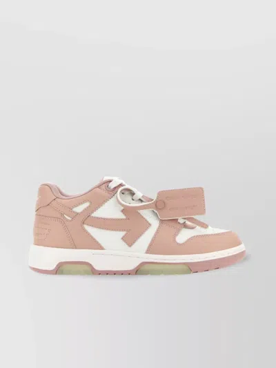 OFF-WHITE TWO-TONE LEATHER CHUNKY SOLE SNEAKERS