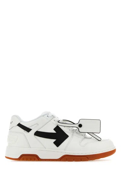 OFF-WHITE TWO-TONE LEATHER OUT OF OFFICE SNEAKERS