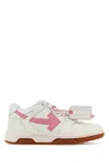 OFF-WHITE TWO-TONE LEATHER OUT OF OFFICE SNEAKERS