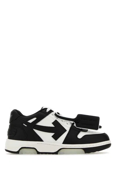 Off-white Two-tone Leather Out Of Office Sneakers In Whiteblk