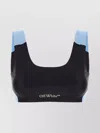Off-white Two-tone Stretch Nylon Top