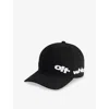 Off-white Spray Arrow Baseball Cap In Black - White