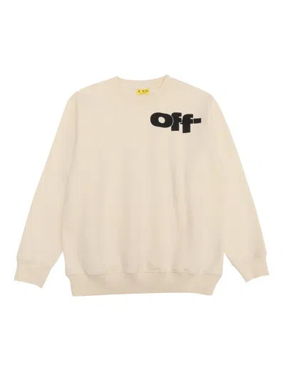 Off-white Kids' Type Graphic Crewneck Off White - Black