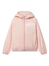 Off-white Type Graphic Windbreaker In Pink White