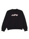 Off-white Type Logo Knit Crew Black - Soft Pink In Black