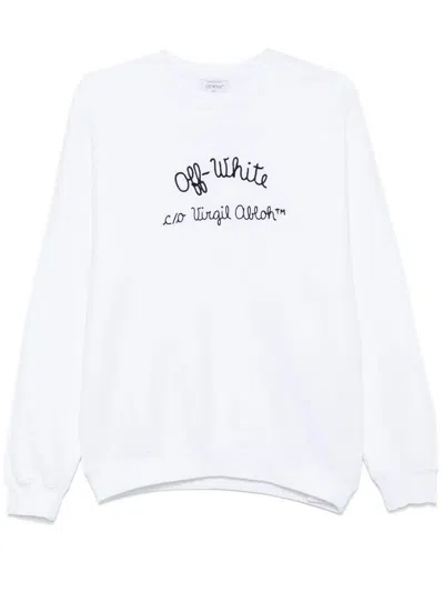 Off-white Typed Logo-embroidery Sweatshirt In Multicolor