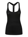 Off-white U-neck Top With Back Straps In Black