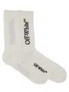 Off-white Men's Socks With Logo | Size Large | Omra085c99kni001 In White