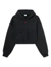 Off-white Uk Crop Hoodie In Black