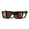 Off-white Square-frame Tinted Sunglasses In Black