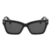 Off-white Geometric-frame Tinted Sunglasses In Black