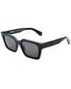 Off-white Sculpted Rectangle Sunglasses Uv Protection In Black