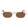 Off-white Off White Unisex Brown/gold Sunglasses In Multi