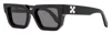 Off-white Unisex Geometric Silverstone Sunglasses Oeri146 1007 Black 52mm In Black