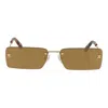 Off-white Off White Unisex Gold Multi Sunglasses In Brown
