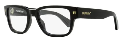 Off-white Unisex Style 7v Eyeglasses Oerj07v 1000 Black 52mm In Burgundy