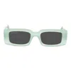 Off-white Rectangle-frame Tinted Sunglasses In Blue