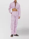 Off-white Co Twist Cropped Cargo Shirt